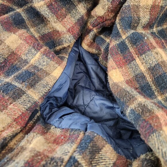 Denver Hayes Mens Lined Quilted Denim Jacket Distressed Parachutist Patch Warm - Picture 13 of 16